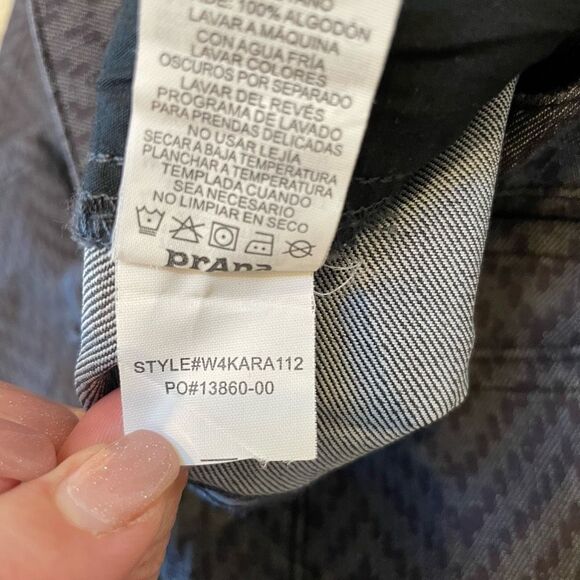 Prana Kara Skinny Jeans Womens Size 6 Gray Chevron Stretch Pockets Low Rise - Picture 7 of 13